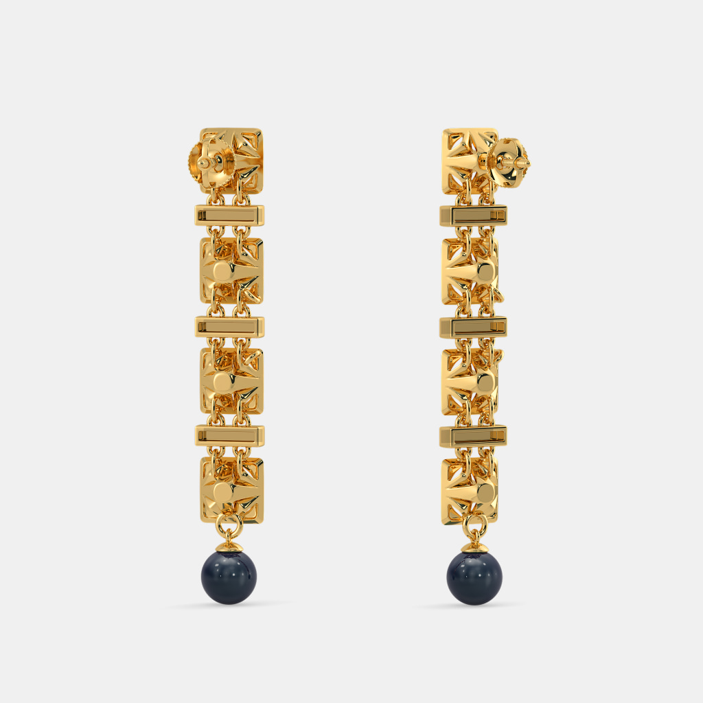 The Meticulous Long Drop Earrings Bluestone The Meticulous Long Drop Earrings