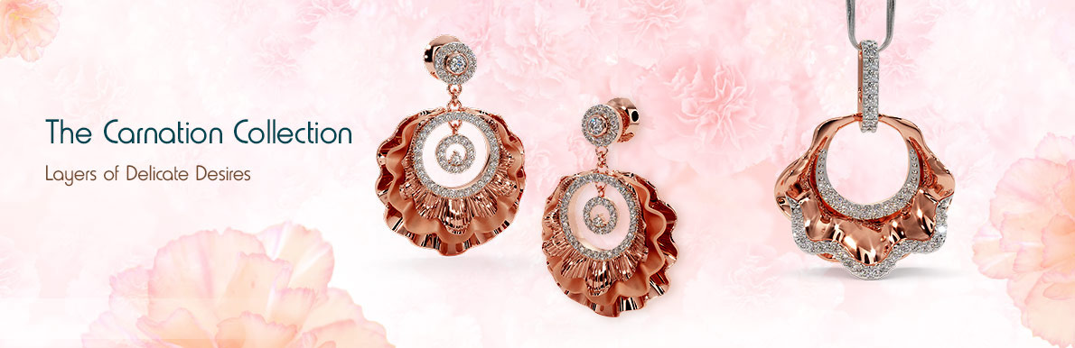 Online Jewellery Ping India Gold And Diamond Carnation Collection