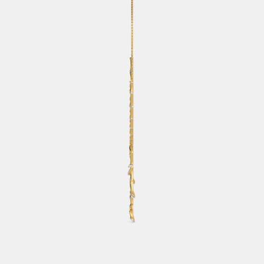 Diamond And Emerald Necklace In Yellow Gold (23.5 Gram) With Diamonds (0.161 Ct)