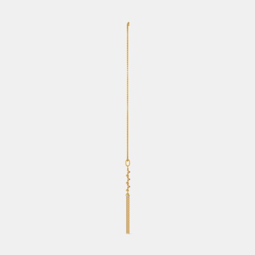 Diamond And Pink Tourmaline Necklace In Yellow Gold (10.08 Gram) With Diamonds (0.081 Ct)