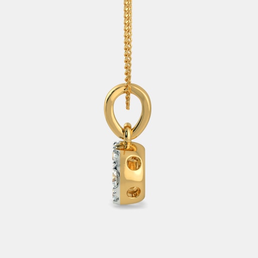 Diamond Pendant In Yellow Gold (0.65 Gram) With Diamonds (0.295 Ct)